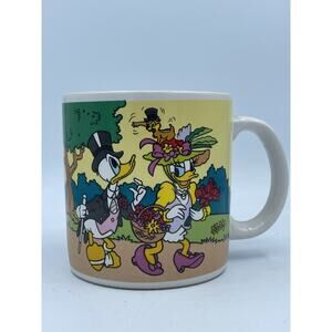 Vtg Donald Daisy Mug Walt Disney Applause 12oz Coffee Cup Have a Tip-Top Easter